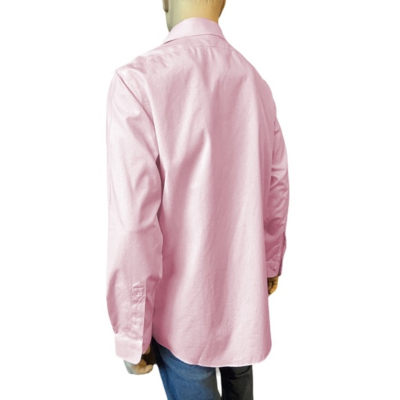 Brooks Brothers Dress Shirt Long Sleeve 100% Cotton Pale Pink White Stripe - Picture 9 of 16